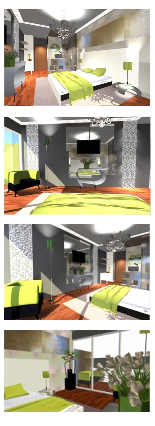 Hotelszoba zöld